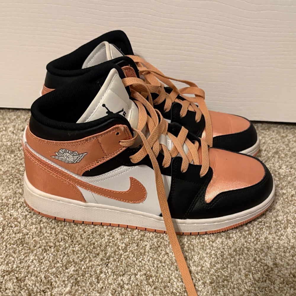 Jordan Kids Sneakers in Black, White, and Orange